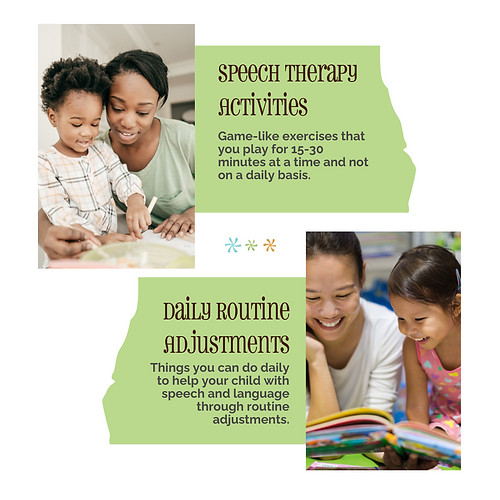 Speech Therapy Activities vs Daily Routine Adjustments